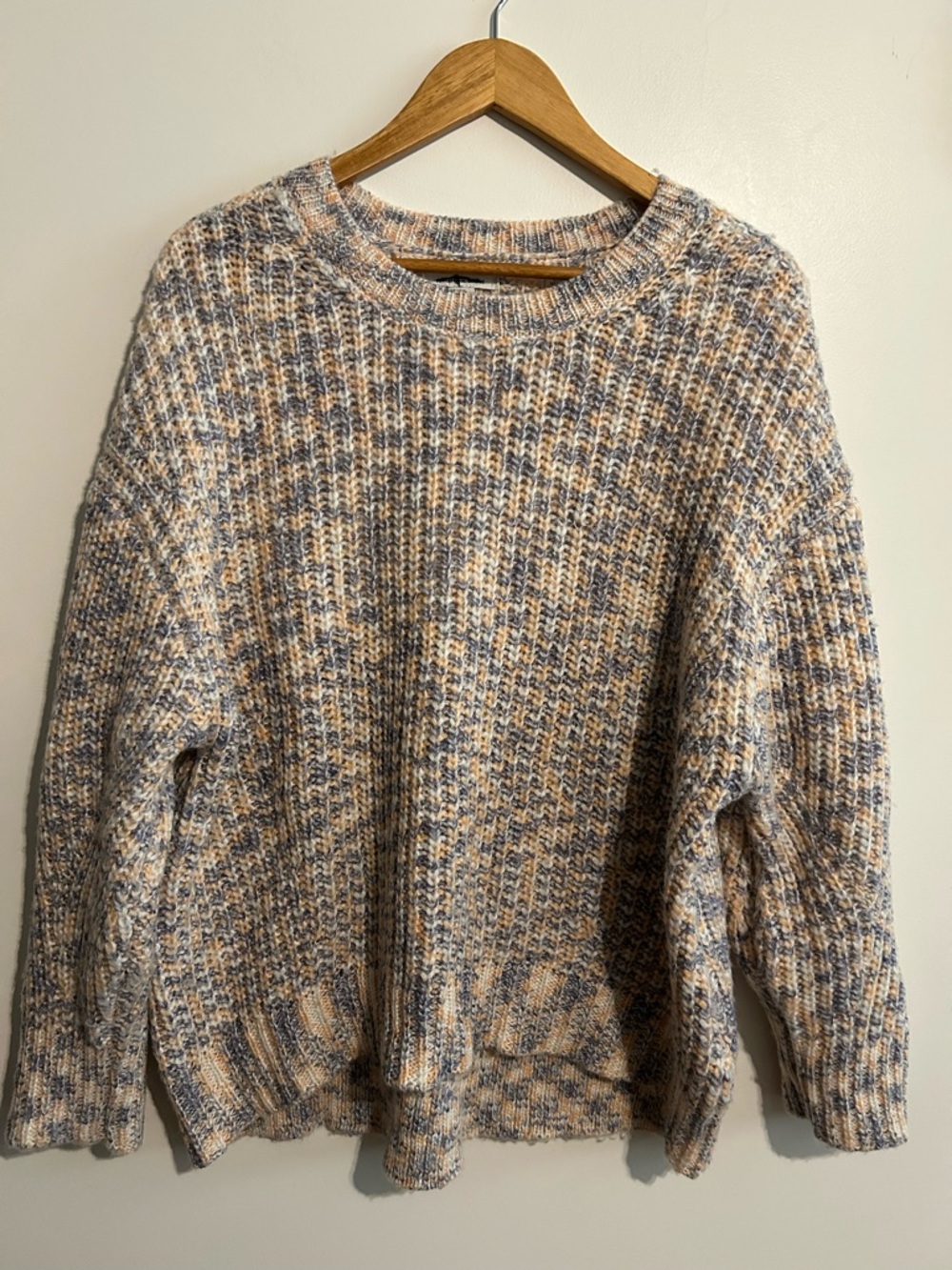 Cozy Marled Knit Crewneck Sweater